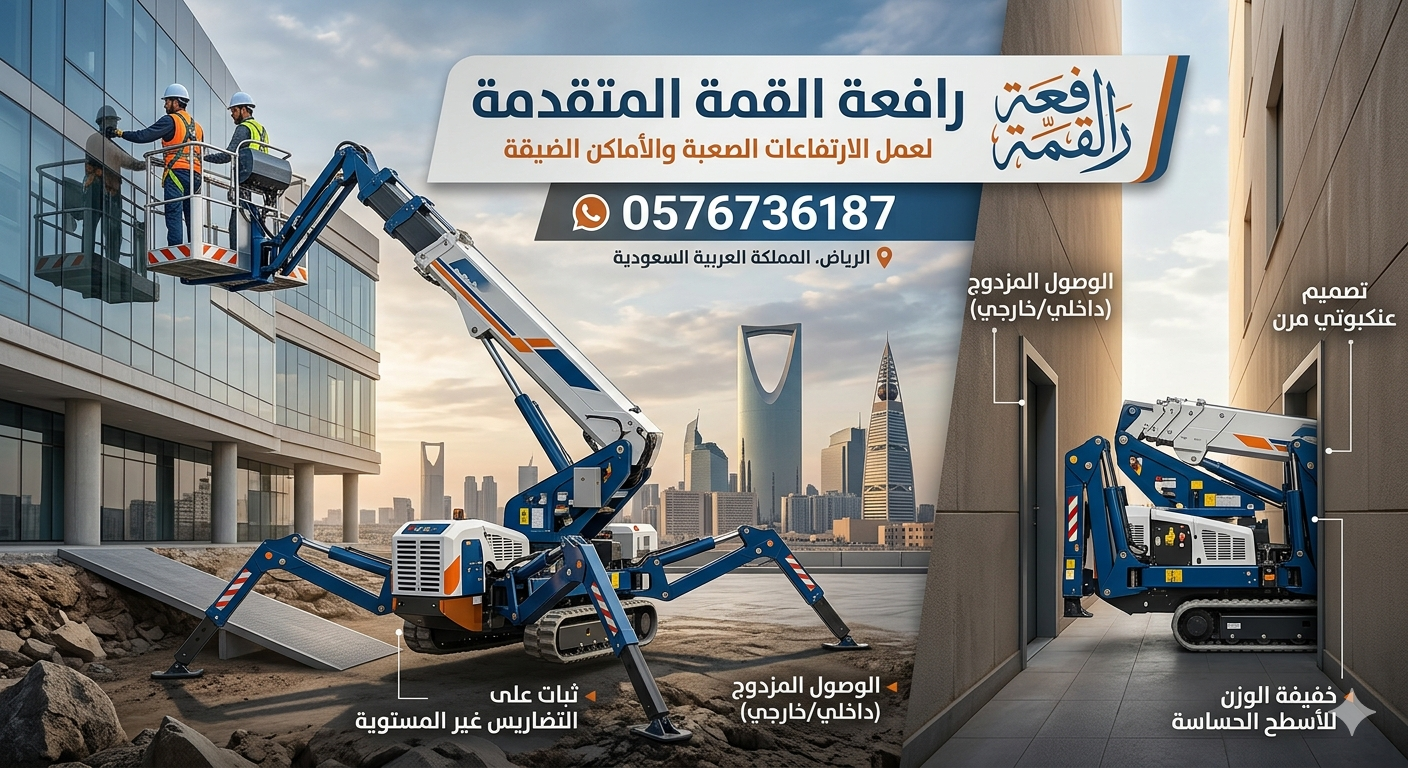 رافعات سبايدر لفت: القوة، الخفة، والدقة في آلة واحدة. 