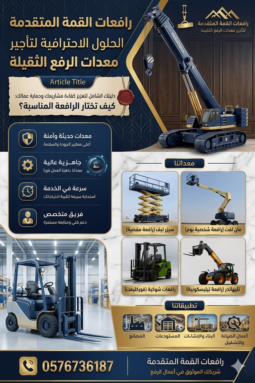 دليلك الشامل لاختيار المعدات الثقيلة: كيف تضمن نجاح مشروعك؟ 